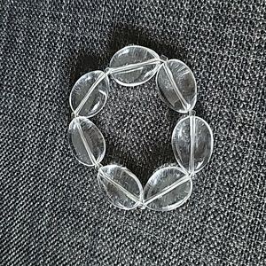 Clear Glass and Plastic Beaded Bracelet ⬜
